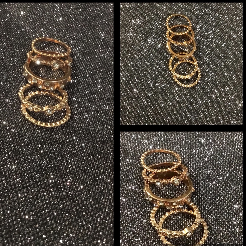 5 Gold Tone Rings